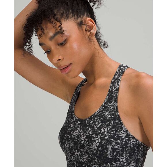 LULULEMON Cool Racerback Tank Top Shorter Length Sz 4 Blossom Overlay Starlight - Picture 3 of 6